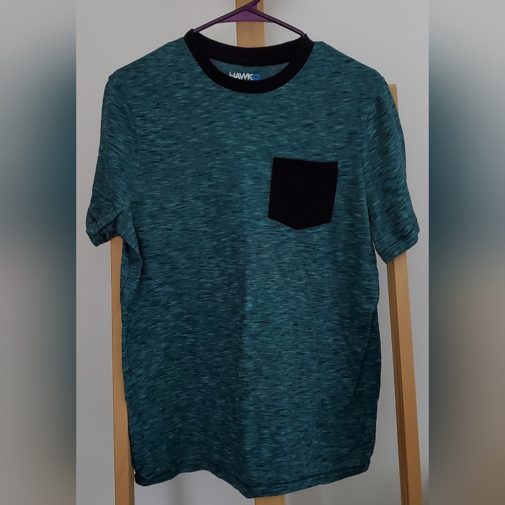 Tony Hawk | Young Men's M | Teal Heather Short Sleeve Pocket Tee